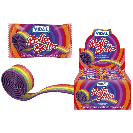 Vidal Rolla Belta Rainbow Belts - 24 x 19g Packs