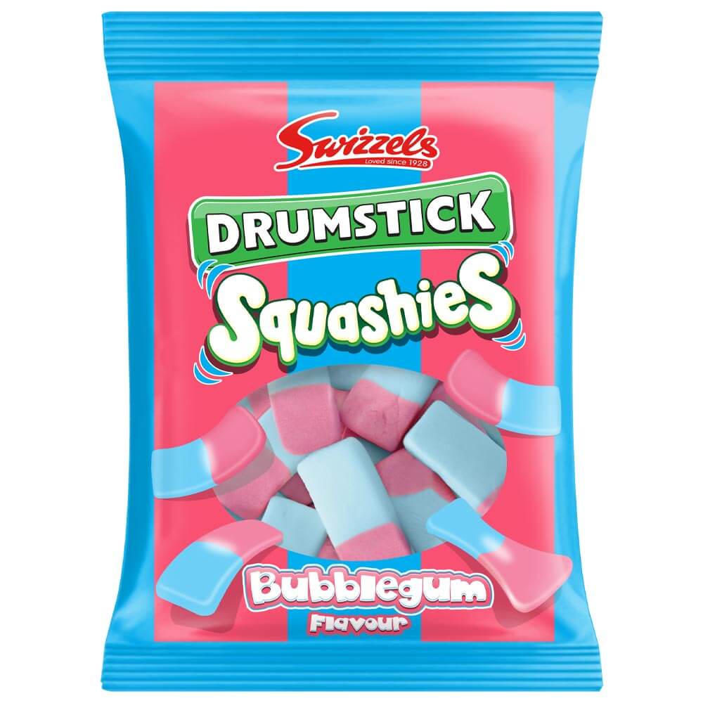 Swizzels Drumstick Squashies Bubblegum Share Bag 160g - 10 x 160g Bags