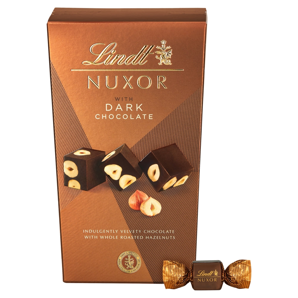 Lindt Nuxor Dark Chocolate and Hazelnuts Gift Box 165g - 1 x 165g Box
