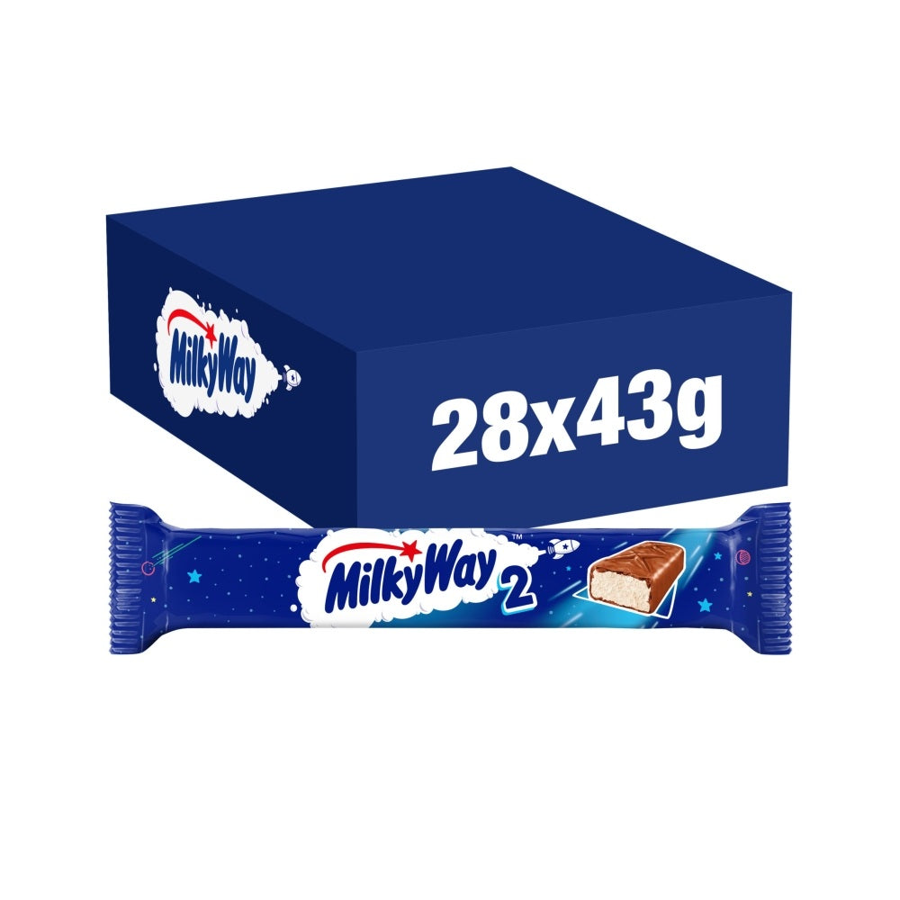Milky Way Nougat & Milk Chocolate Snack Bar 43g - 28 x 43g Bars