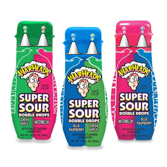 Warheads Super Sour Double Drops - 24 x 28g Packs