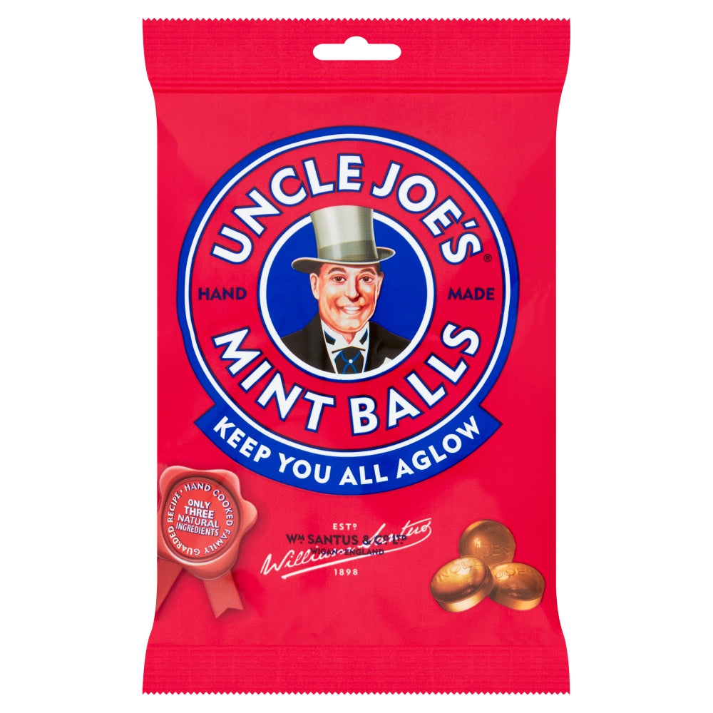 Uncle Joe's Mint Balls Bag 90g - 12 x 90g Bags