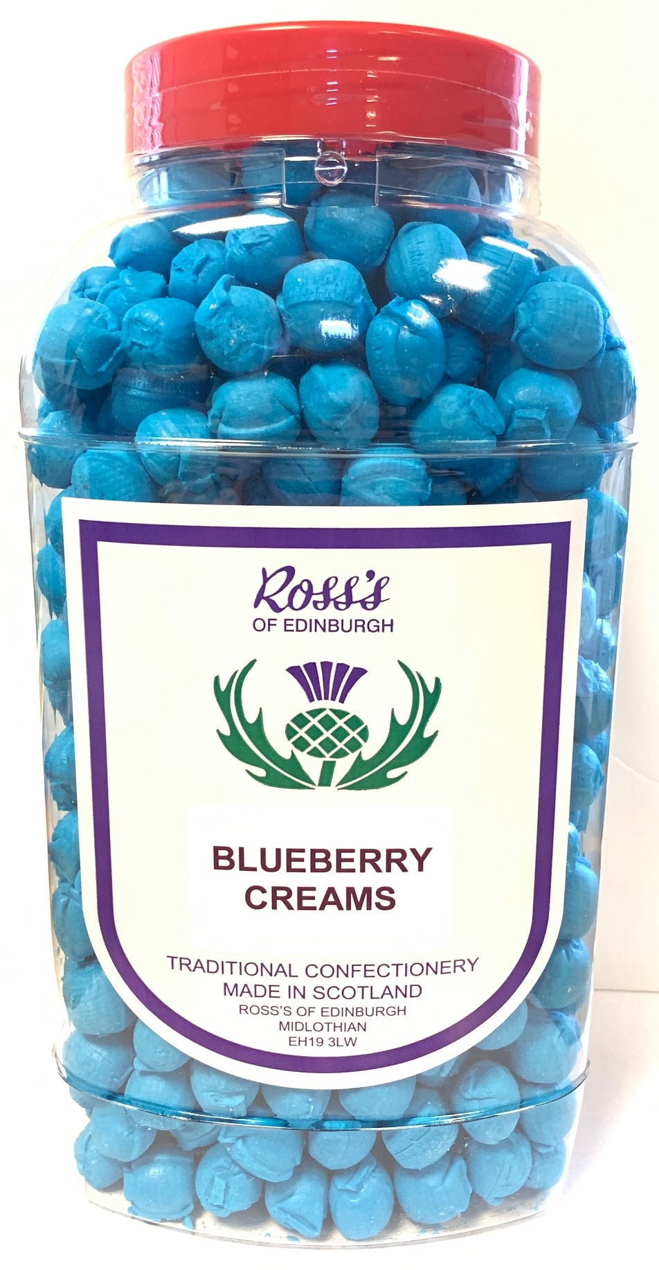 Ross's of Edinburgh Blueberry Creams Jar 2. 25kg - 1 x 2. 25kg Jar