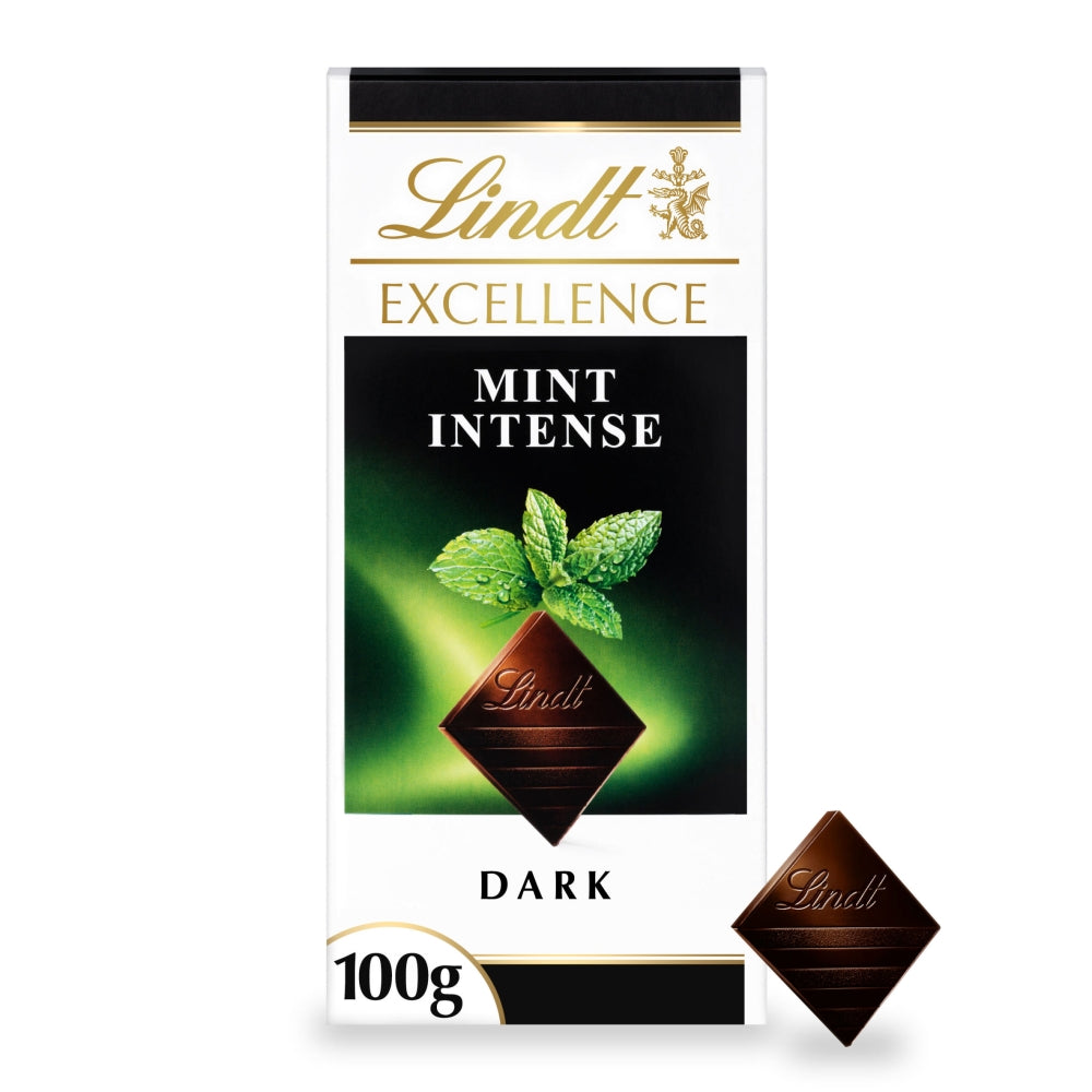 Lindt Excellence Dark Mint Chocolate Bar 100g - 20 x 100g Bars