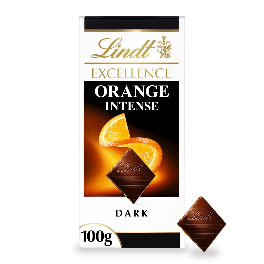 Lindt Excellence Dark Orange Chocolate Bar 100g - 20 x 100g Bars