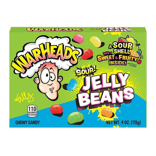 Warheads Sour Jelly Beans Theatre Box 113g - 12 x 113g Boxes