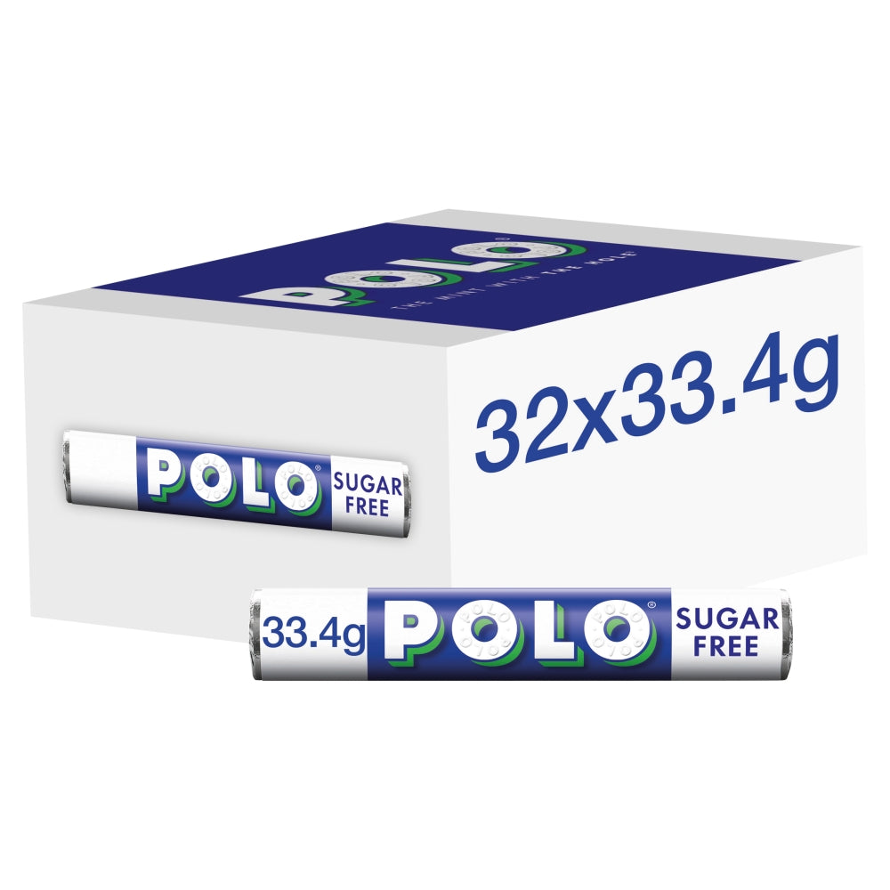 Polo Sugar Free Mint Tube 33. 4g - 32 x 33. 3g Rolls