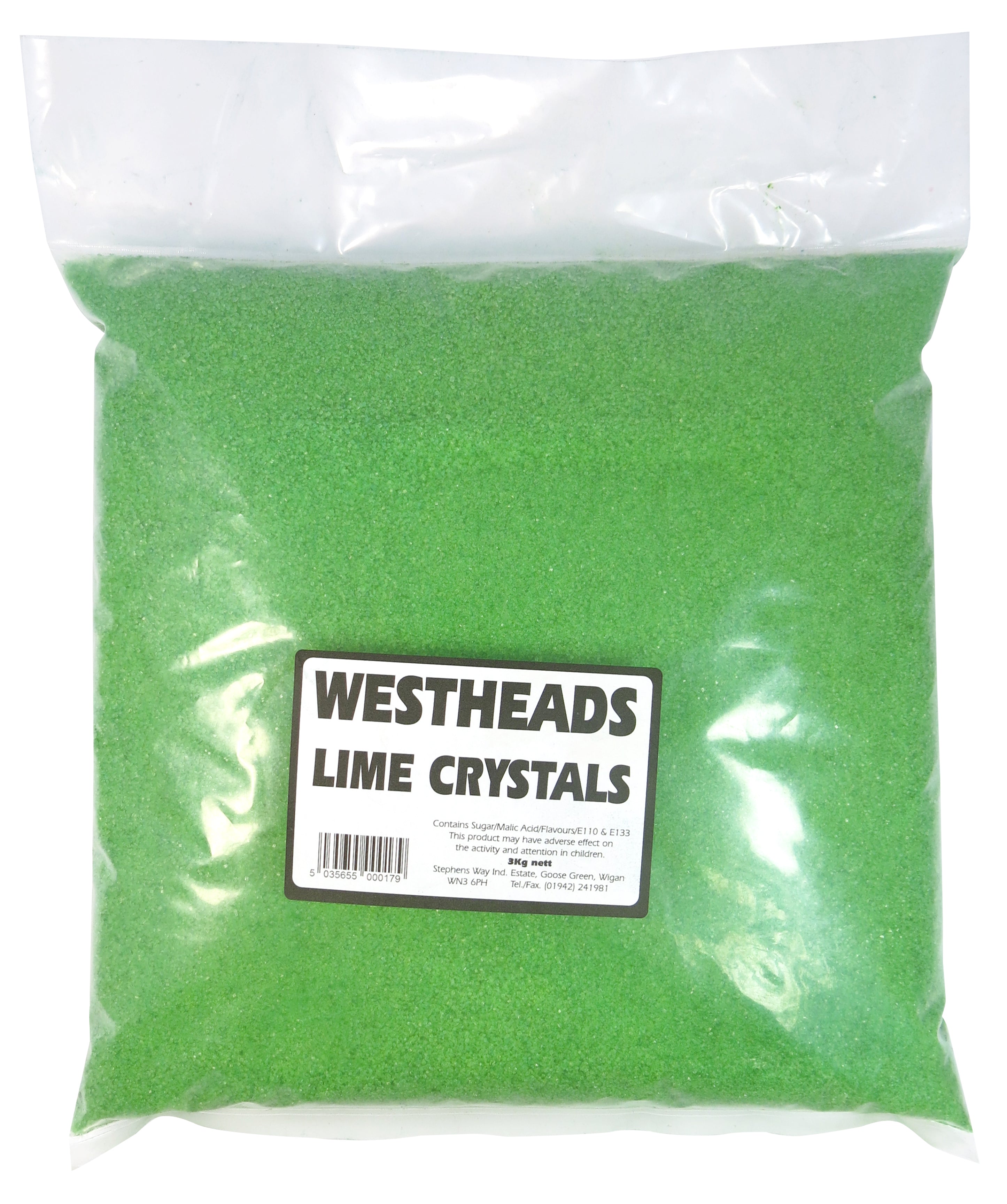 Westheads Lime Crystals 3kg - 1 x 3kg Bag
