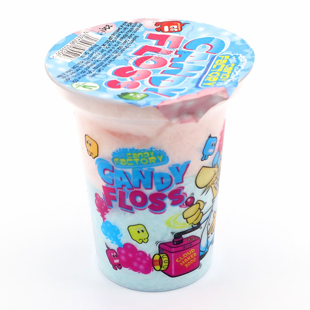 Crazy Candy Factory Candy Floss Cups 20g - 12 x 20g Cups