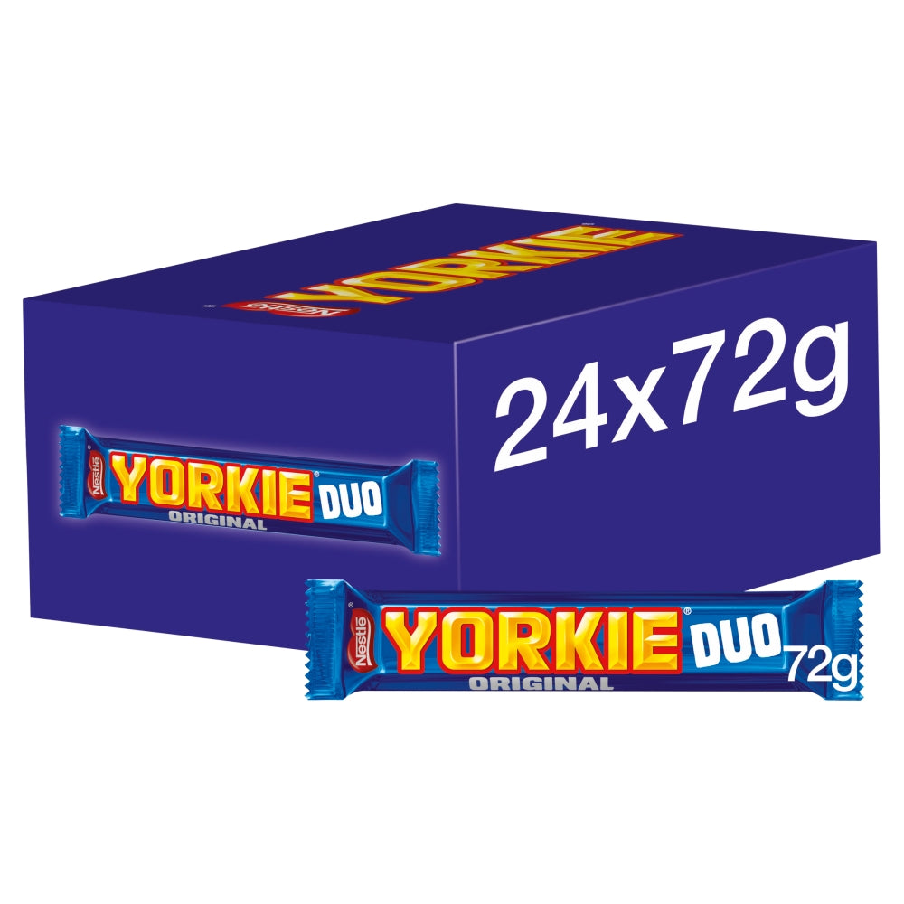 Yorkie Milk Chocolate Duo Bar 72g - 24 x 72g Bars