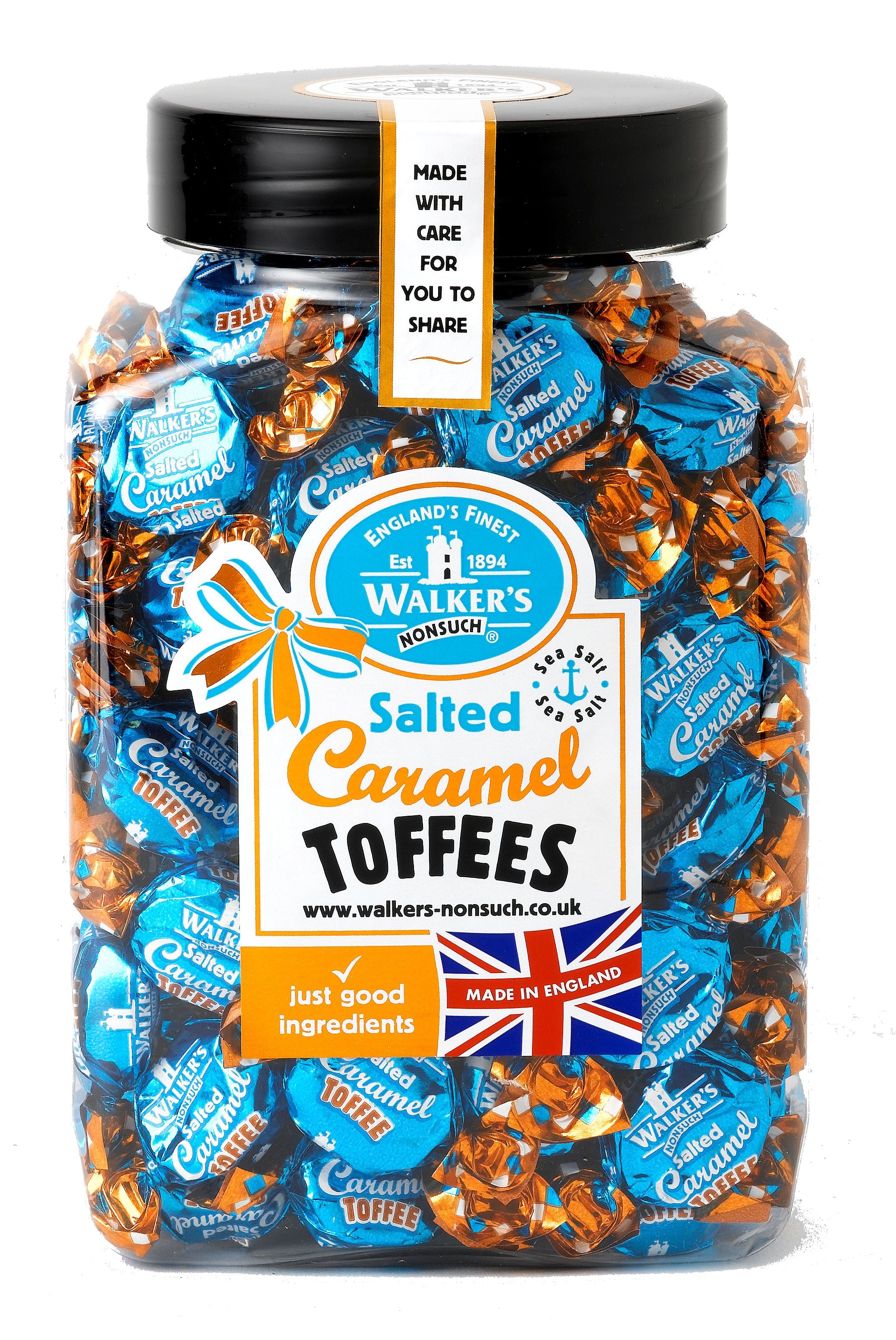 Walker's Nonsuch Salted Caramel Toffees Jar 1. 25kg - 1 x 1. 25kg Jar