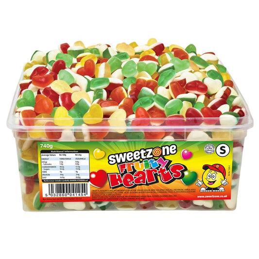 Sweetzone Fruity Hearts 2p Tub - 1 x 740g Tub