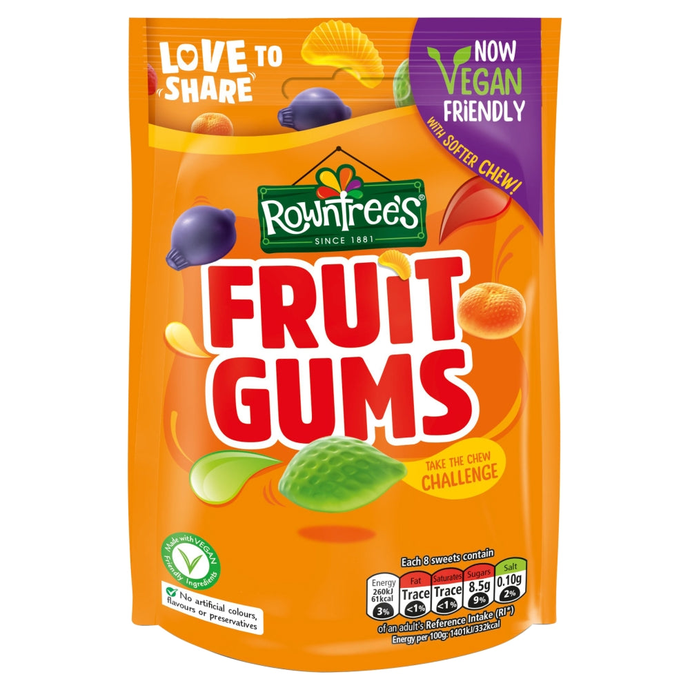 Rowntree's Fruit Gums Bag 150g - 10 x 150g Bags