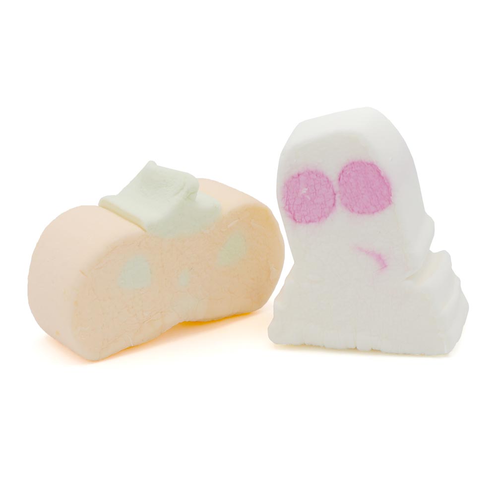 Kingsway Pumpkin & Ghost Marshmallows 1kg - 1 x 1kg Bag