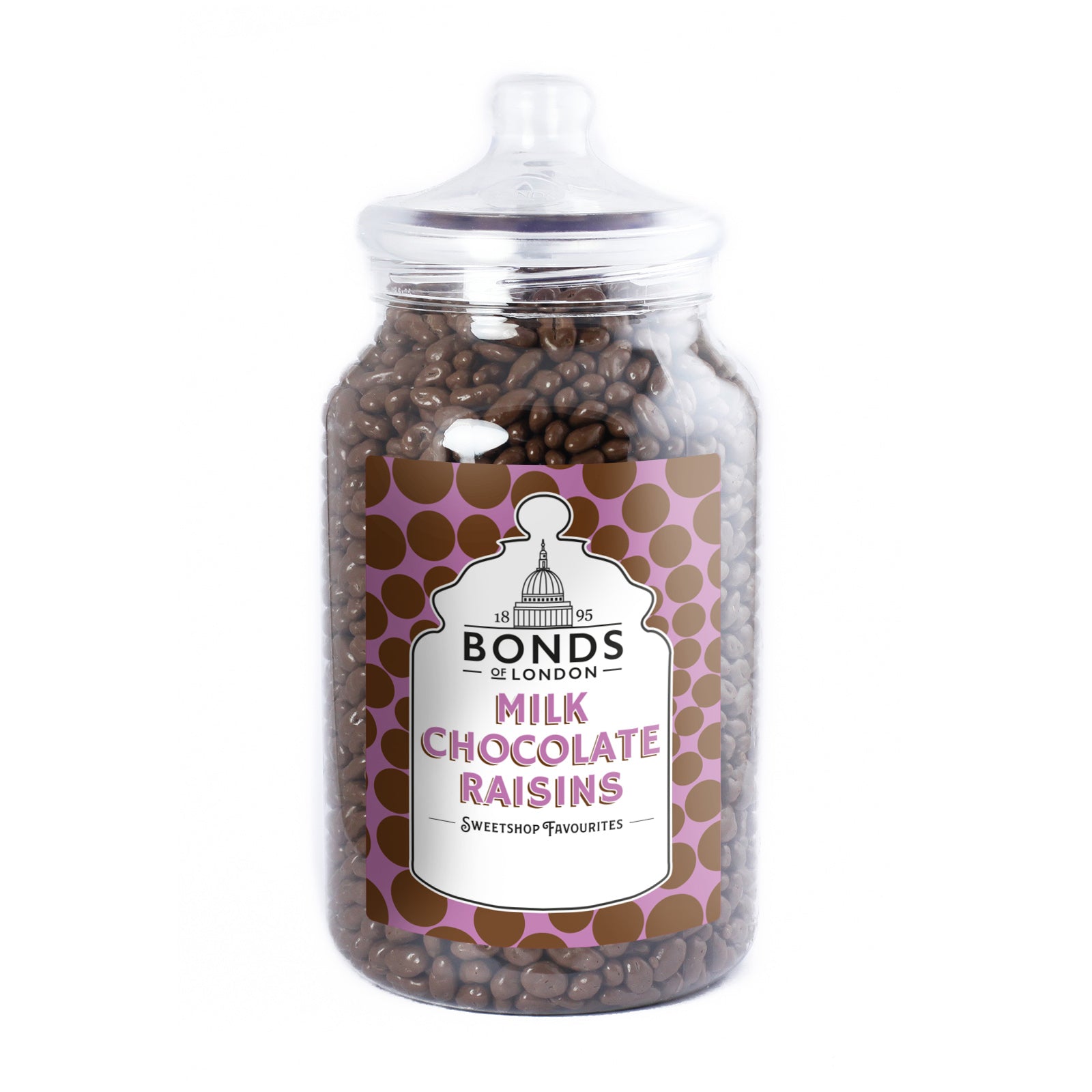 Bonds Chocolate Raisins Jar 2. 1kg - 1 x 2. 1kg Jar