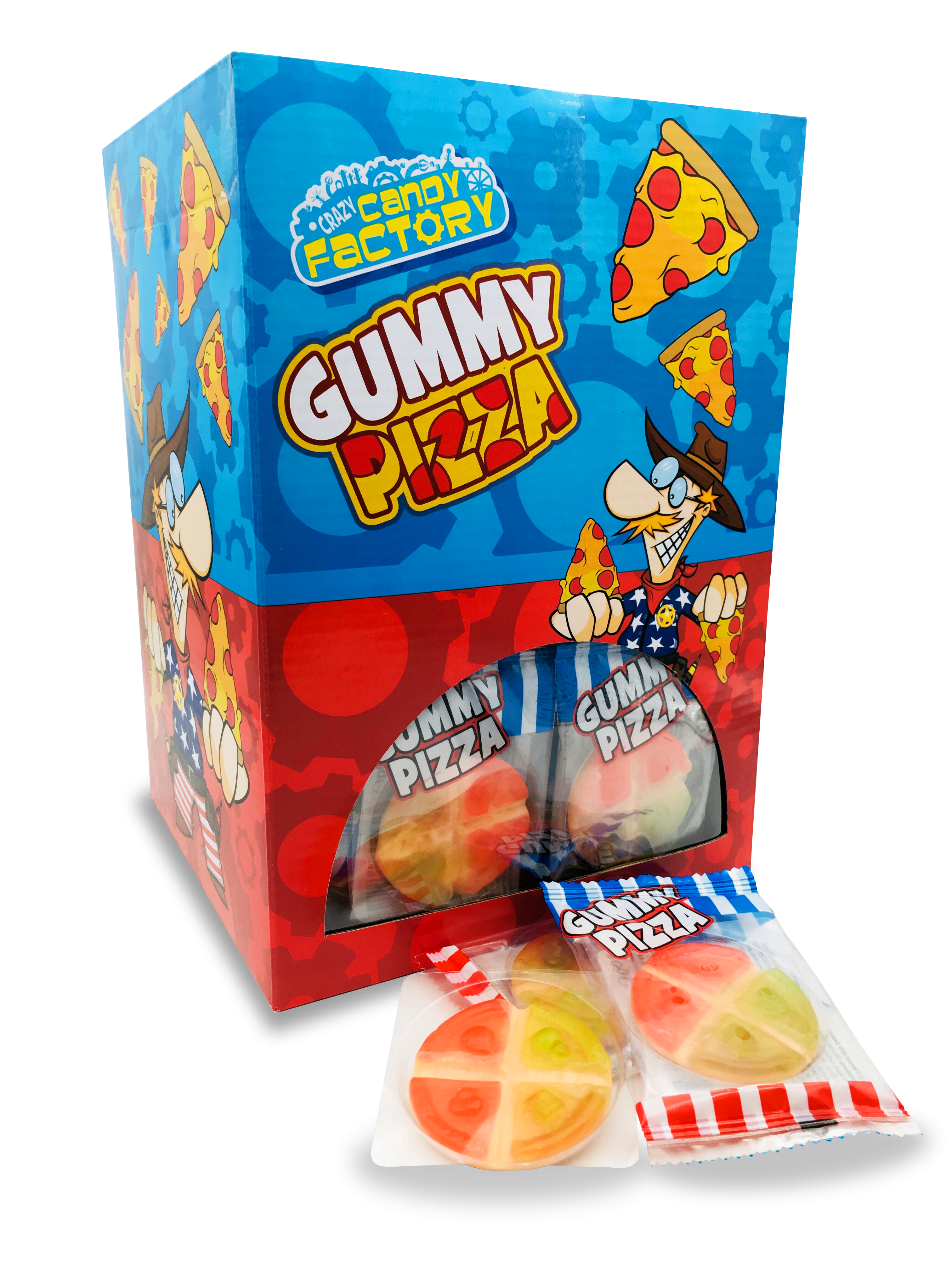 Crazy Candy Factory Mini Gummy Pizzas 10g - 100 x 10g Bags