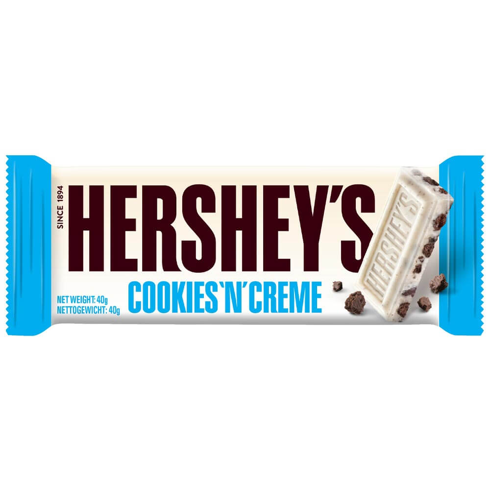 Hershey's Cookies 'N' Creme Chocolate Bar 40g - 24 x 40g Bars