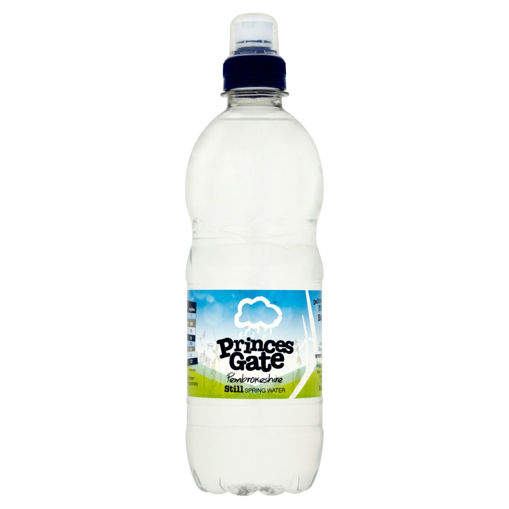Princes Gate Pembrokeshire Still Spring Water Bottles 500ml - 24 x 500ml Bottles