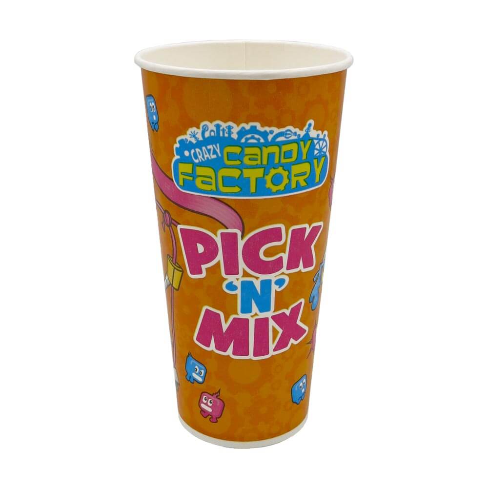 Crazy Candy Factory Orange Sweet Cup 22oz - 50 x 22oz Cups