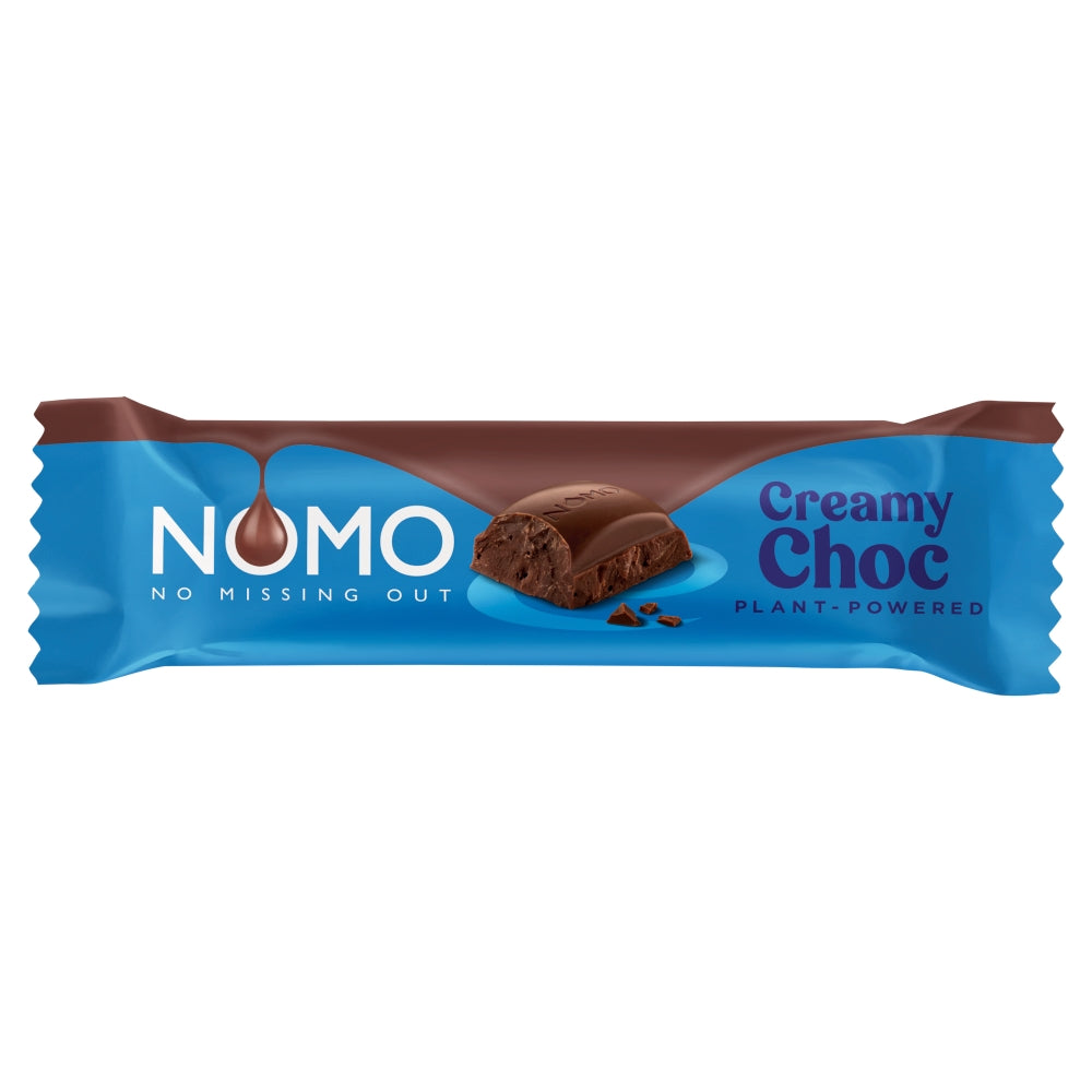 Nomo Creamy Choc Chocolate Bar 38g - 24 x 38g Bars