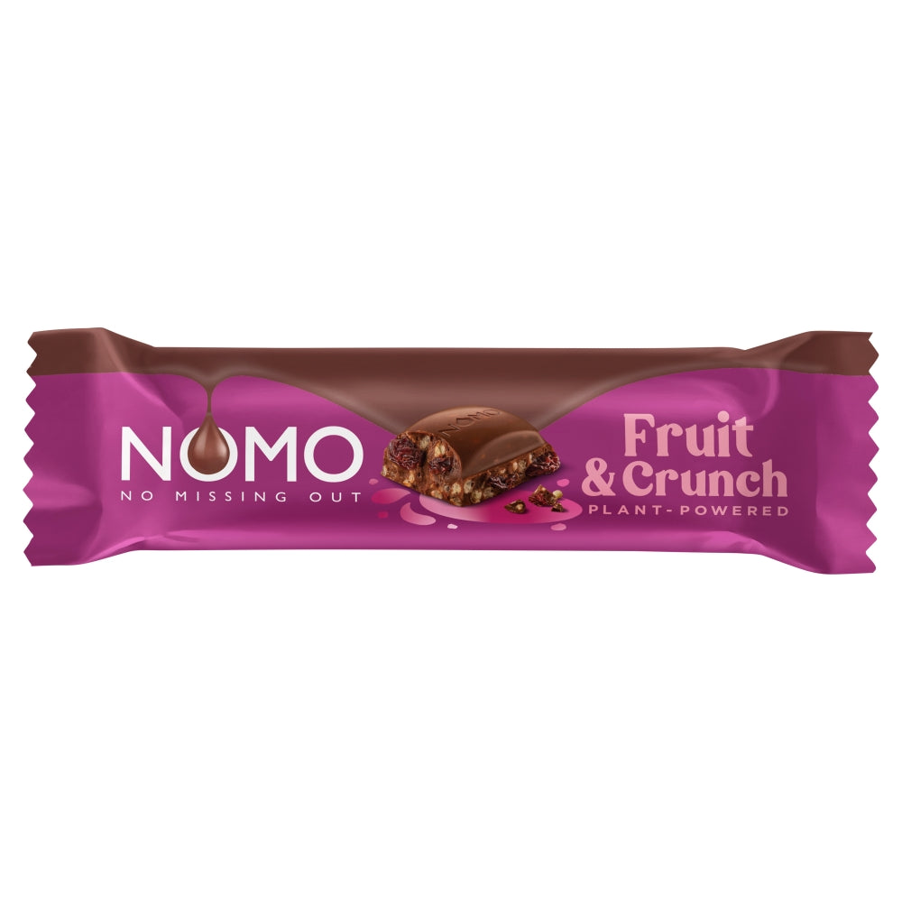 Nomo Fruit & Crunch Chocolate Bar 32g - 24 x 32g Bars