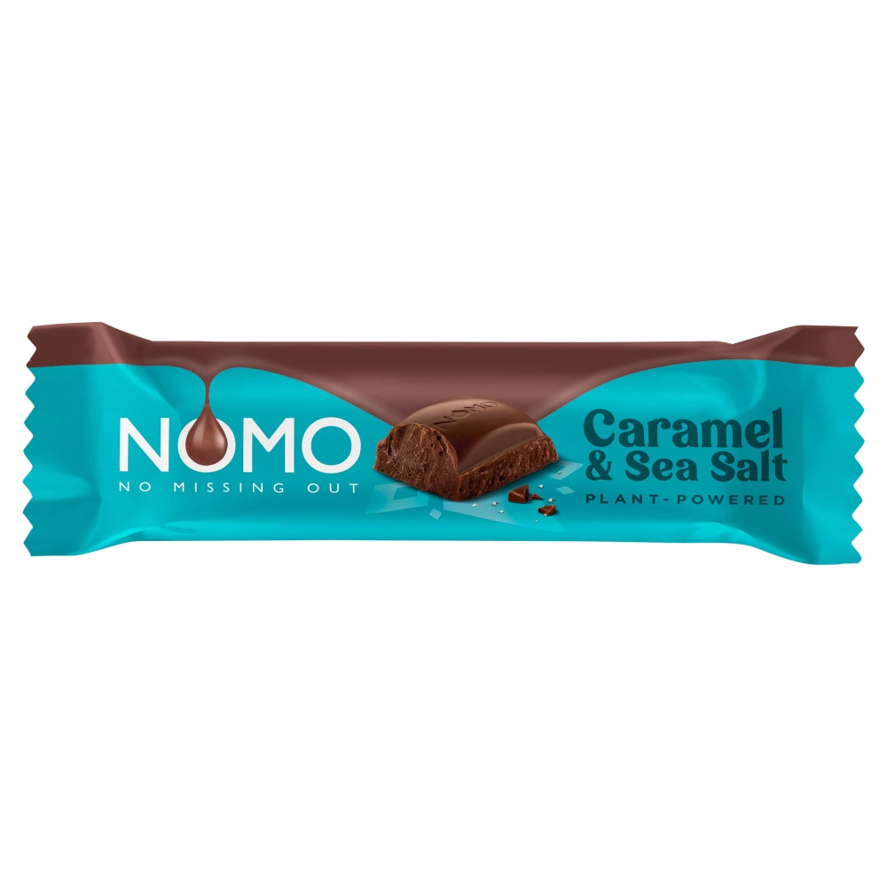 Nomo Caramel & Sea Salt Chocolate Bar 38g - 24 x 38g Bars