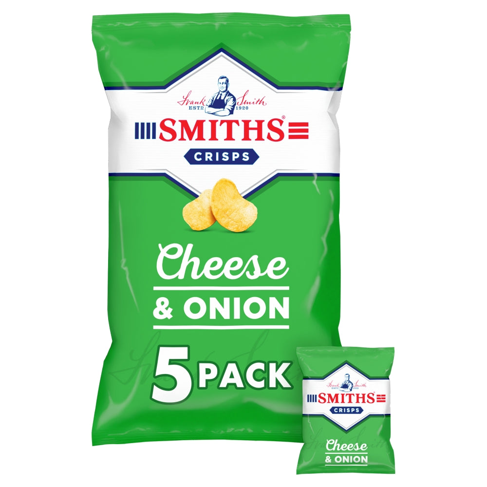 Smiths Cheese & Onion Crisps 5 Pack - 30 x (6x25g)