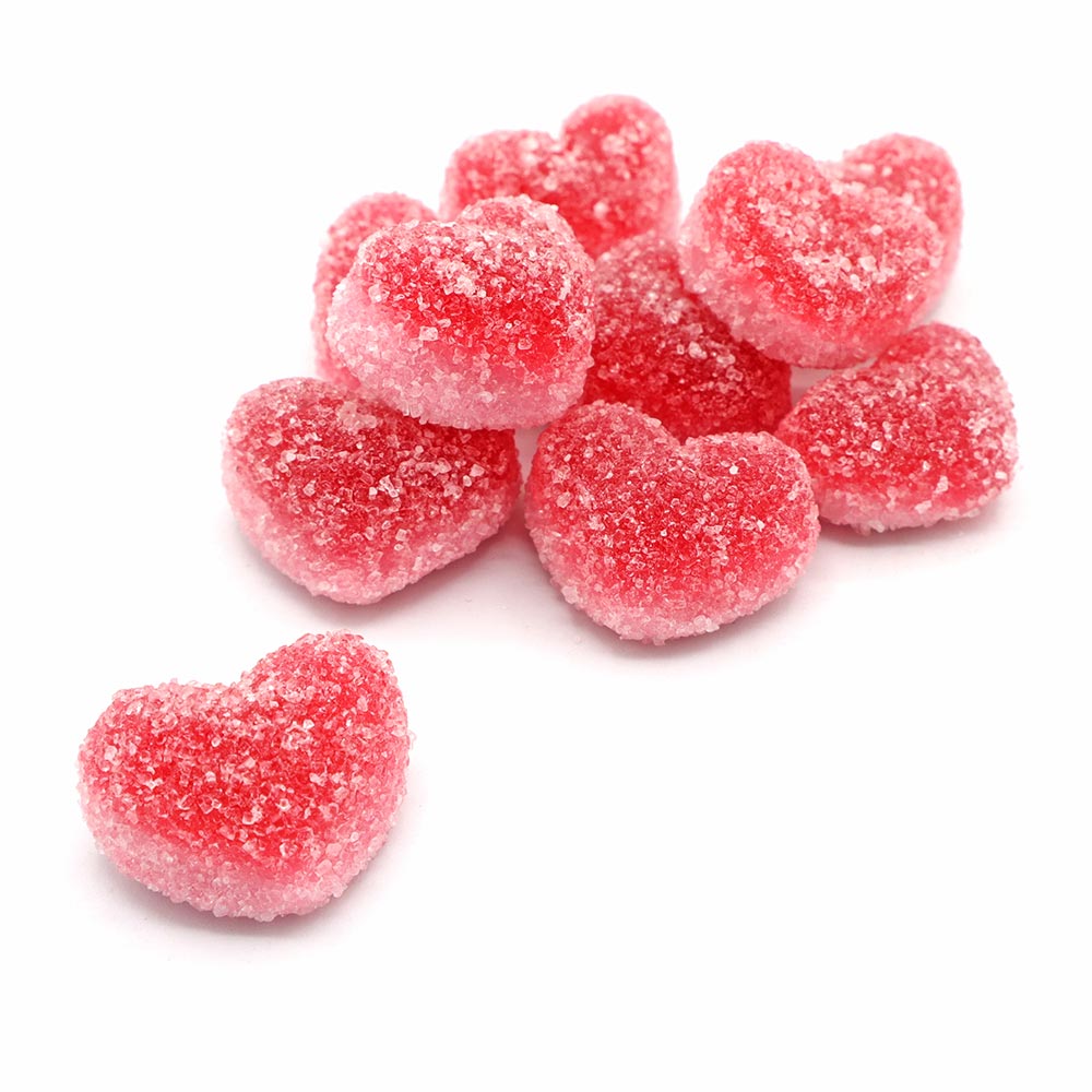 Sweetzone Fizzy Strawberry Hearts 1kg - 1 x 1kg Bag