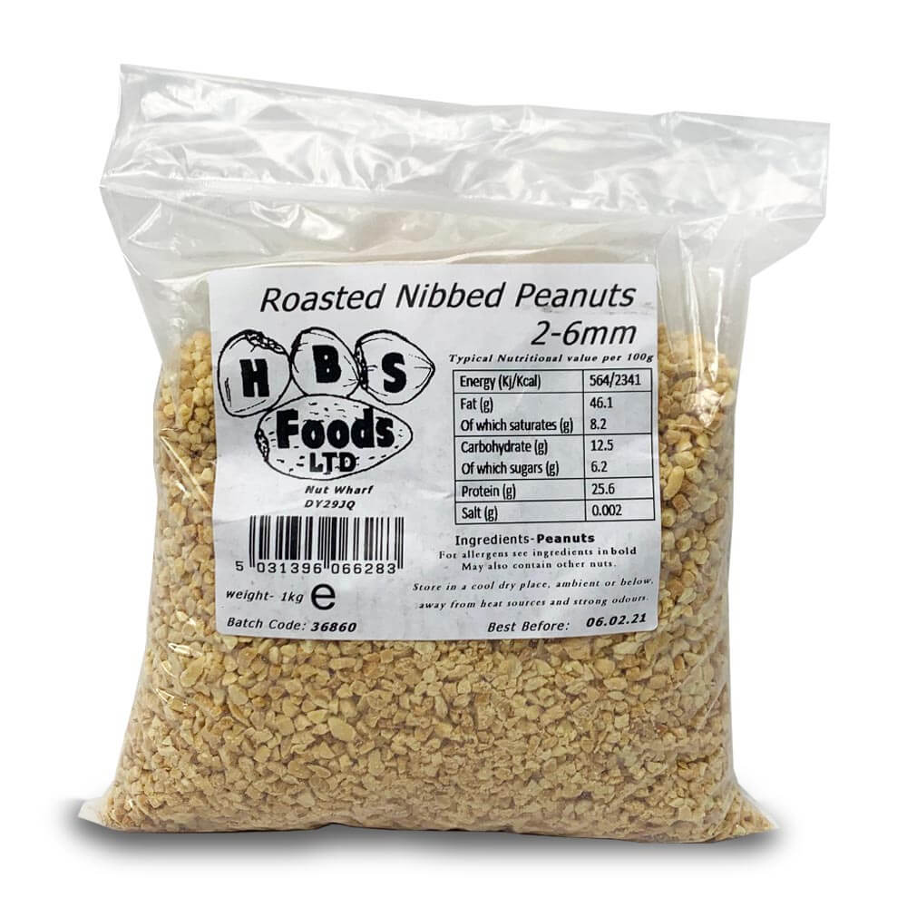 Roasted Nibbed Peanuts 1kg - 1 x 1kg Bag
