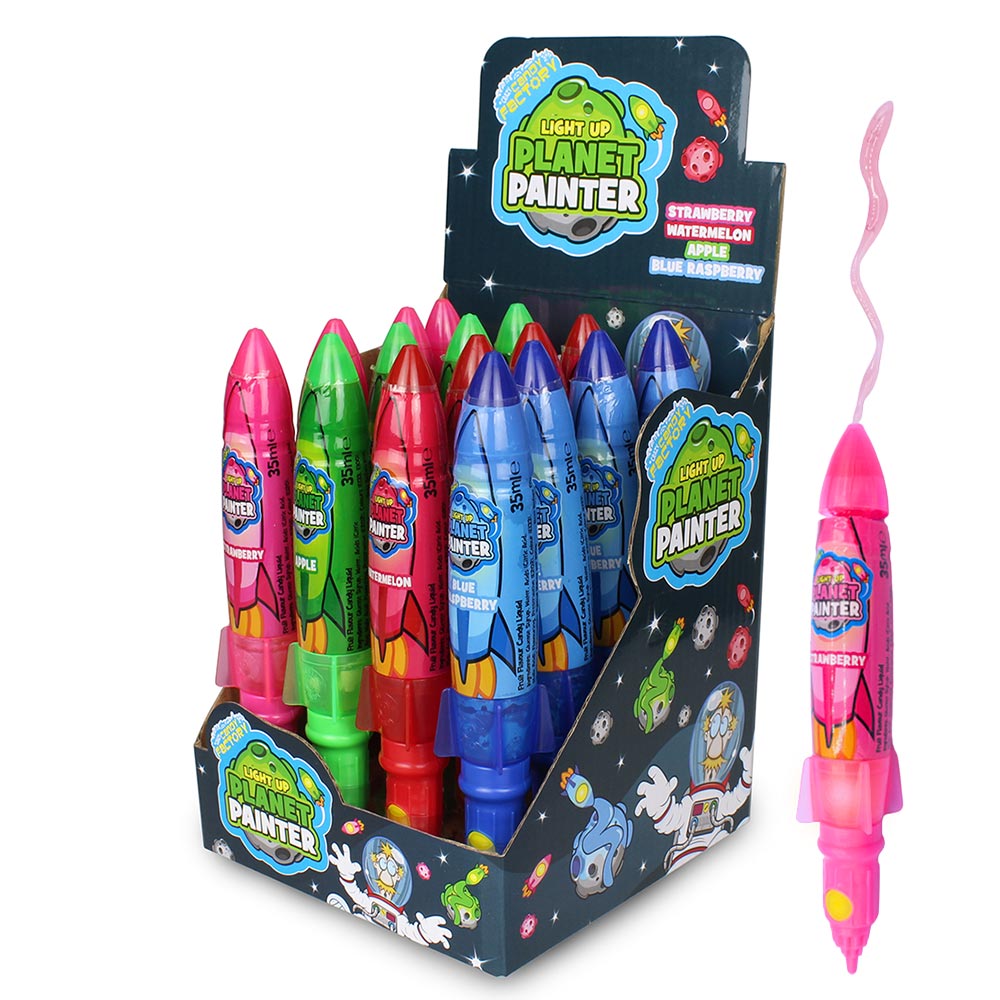 Crazy Candy Factory Light Up Planet Painter 35ml - 16 x 35ml Packs