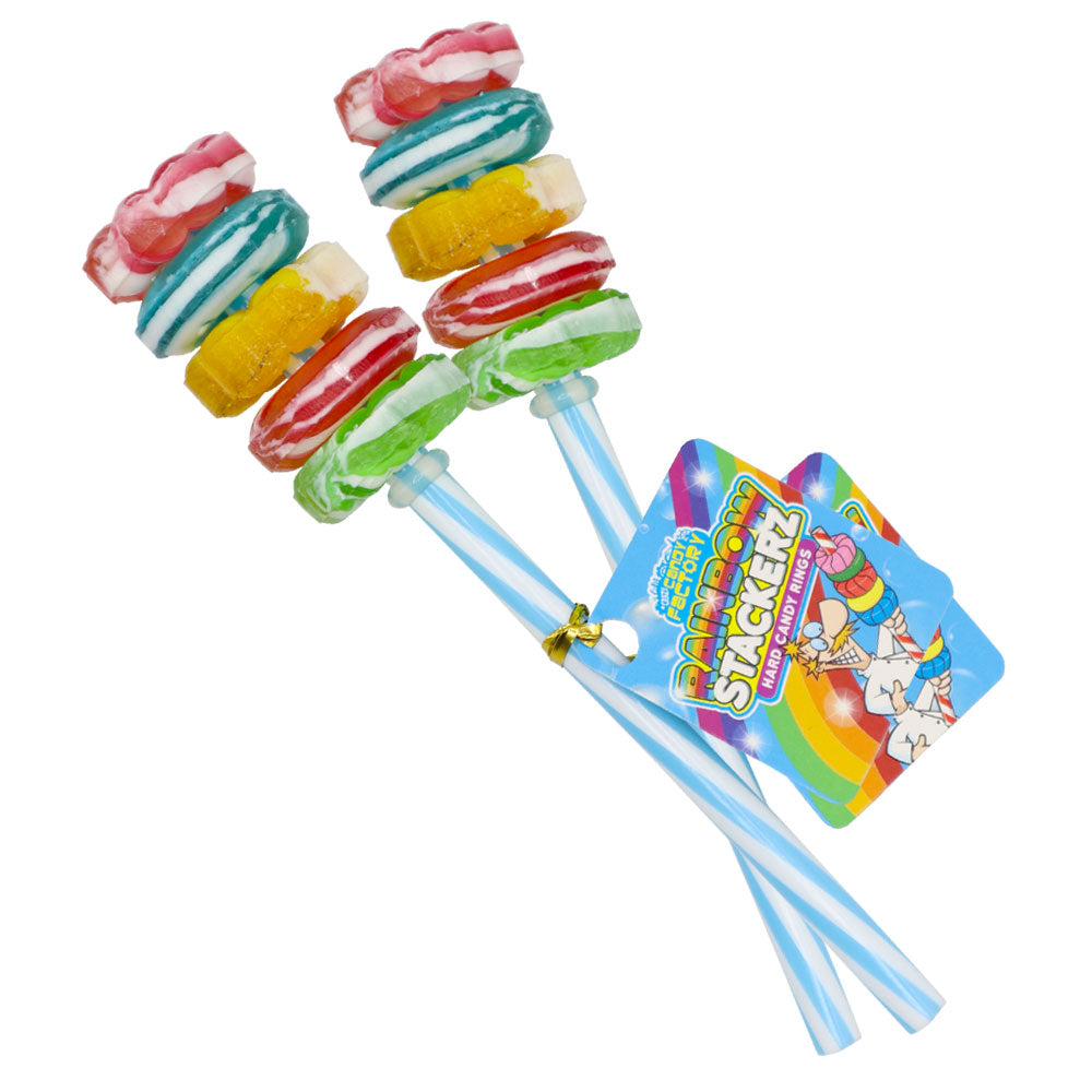 Crazy Candy Factory Rainbow Stackerz 35g - 24 x 35g Lollipops