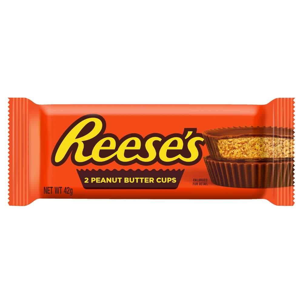 Reese's Milk Chocolate Peanut Butter Cups 42g - 36 x 42g Bars