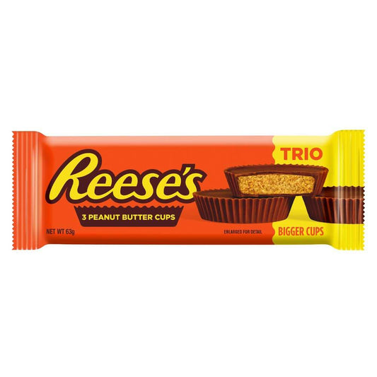Reese's Peanut Butter Cups Trio 63g - 40 x 63g Bars