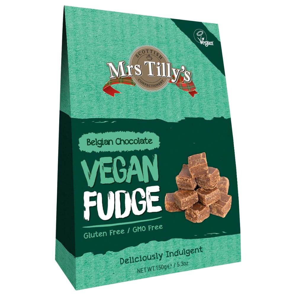 Mrs Tilly's Belgian Chocolate Vegan Fudge Gift Box 150g - 5 x 150g Boxes