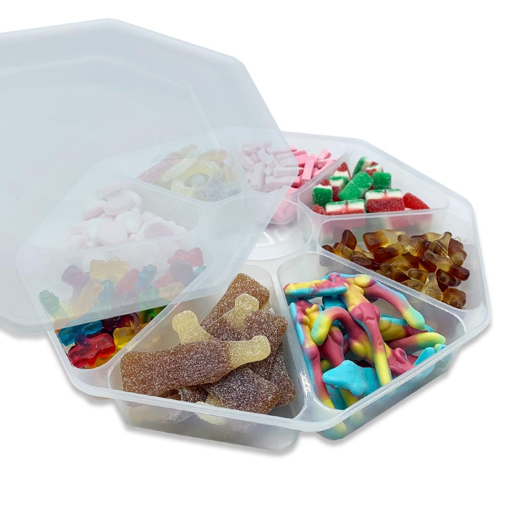 Accessories 8 Section Nibbles Platter & Lid 30 x 30cm - 12 Packs