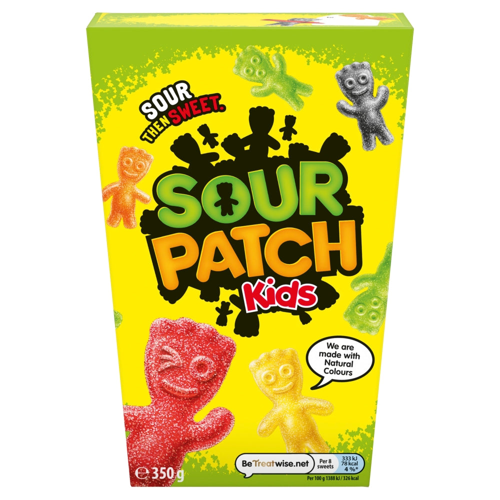 Sour Patch Kids Fruit Flavour Gums 350g - 1 x 350g Box