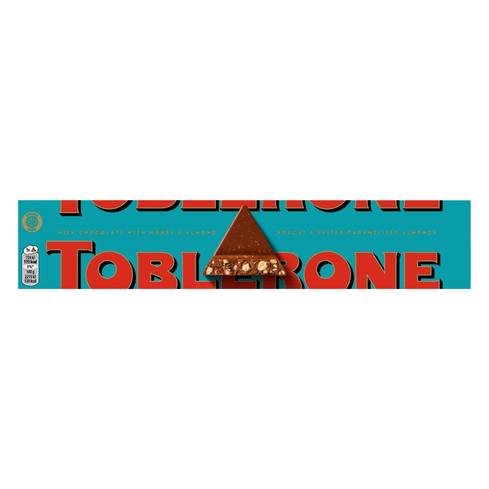 Toblerone Crunchy Almonds Milk Chocolate Bar 360g - 1 x 360g Bar