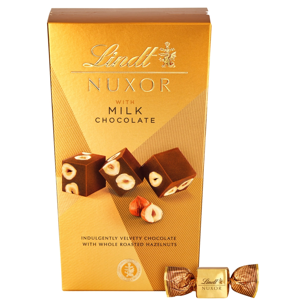 Lindt Nuxor Milk Chocolate and Hazelnuts Gift Box 165g - 1 x 165g Box