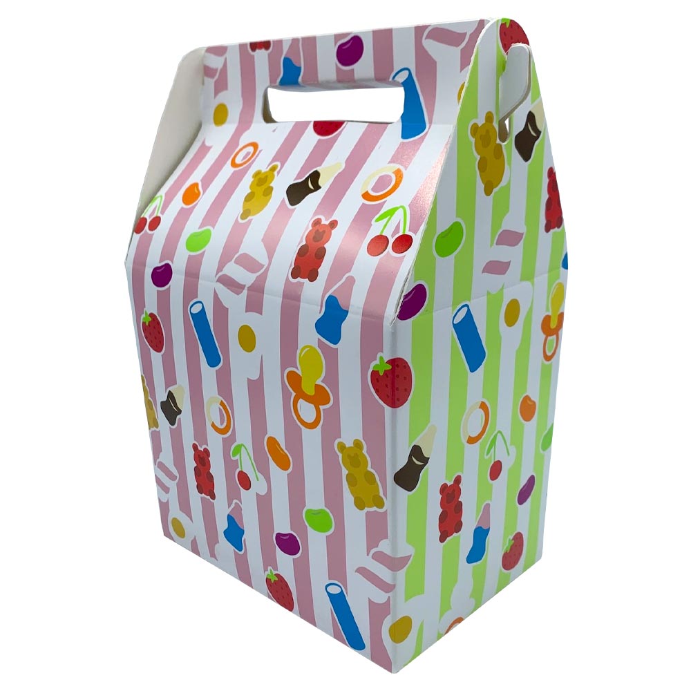 Accessories Striped Sweet Gift Box with Handle - 25 Boxes