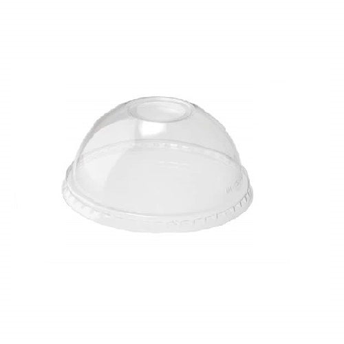 Accessories 10 oz Clear Dome Lid with Hole - 100 x 10oz Lids