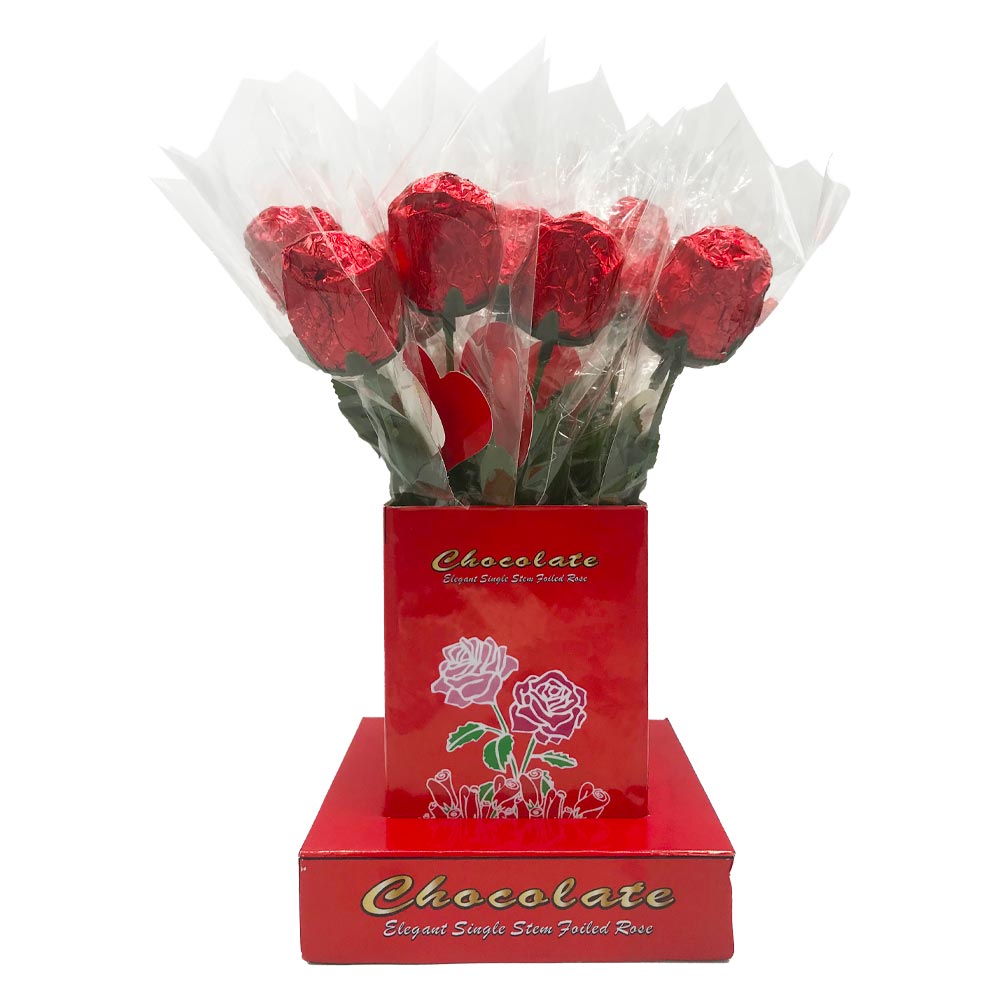 Tasty Choco Milk Chocolate Roses 18g - 18 x 18g Packs