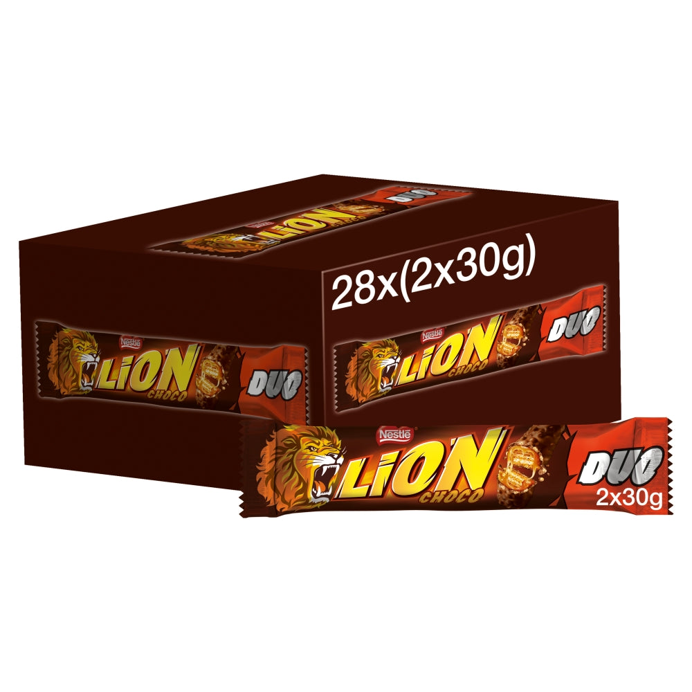 Lion Milk Chocolate Duo Bar 60g - 28 x 60g Bars