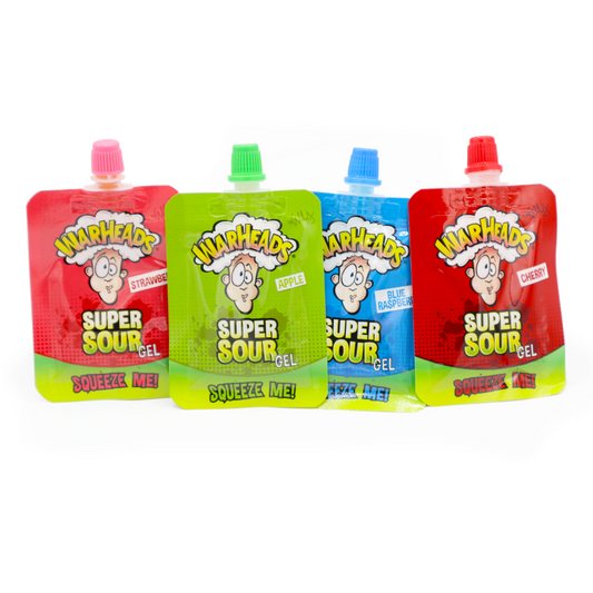 Warheads Super Sour Squeeze Me Gel 20g - 32 x 20g Packs