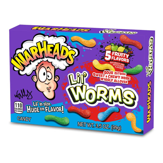 Warheads Lil' Worms Theatre Box 99g - 12 x 99g Boxes