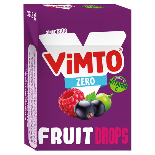 Vimto Zero Fruit Drops 36. 5g - 20 x 36. 5g Boxes