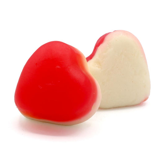 Ravazzi Strawberry & Cream Red Gummy Hearts 1kg - 1 x 1kg Bag