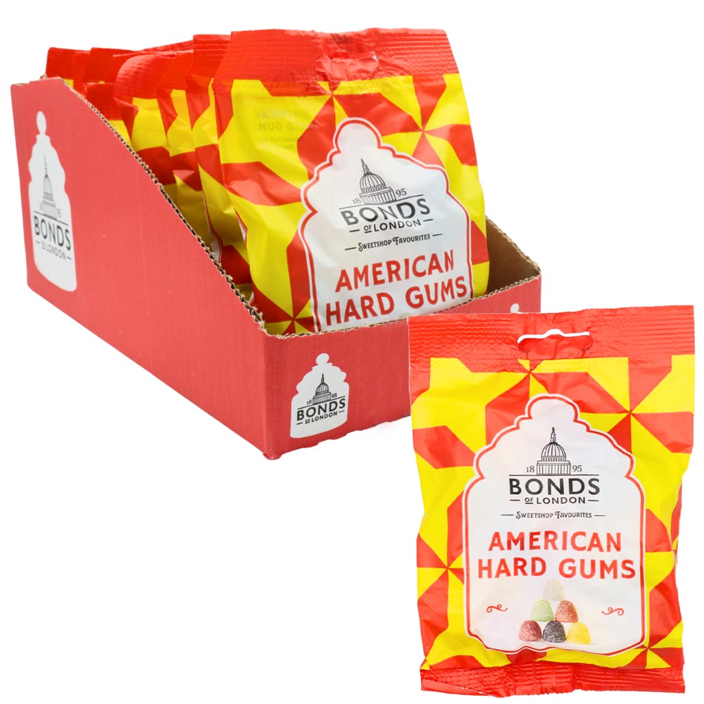 Bonds American Hard Gums 130g - 12 x 130g Bags