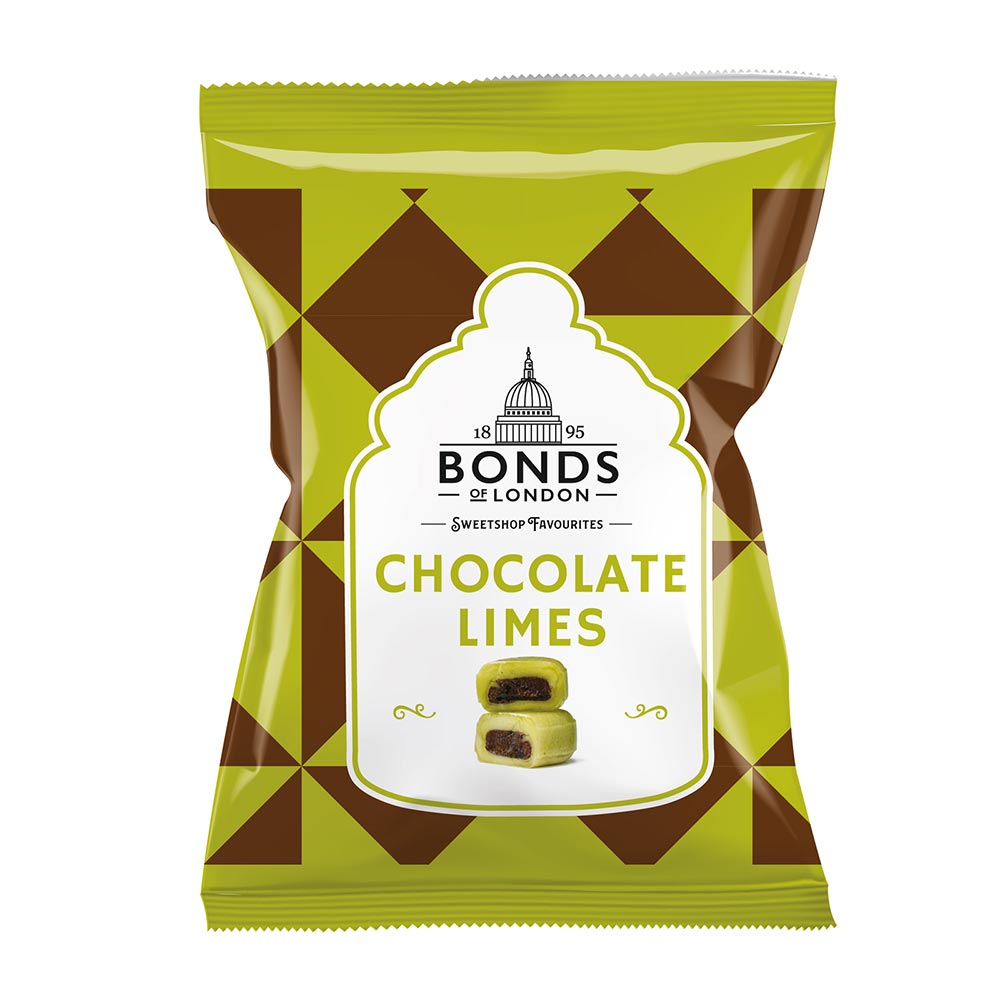 Bonds Chocolate Limes Bag 120g - 12 x 120g Bags
