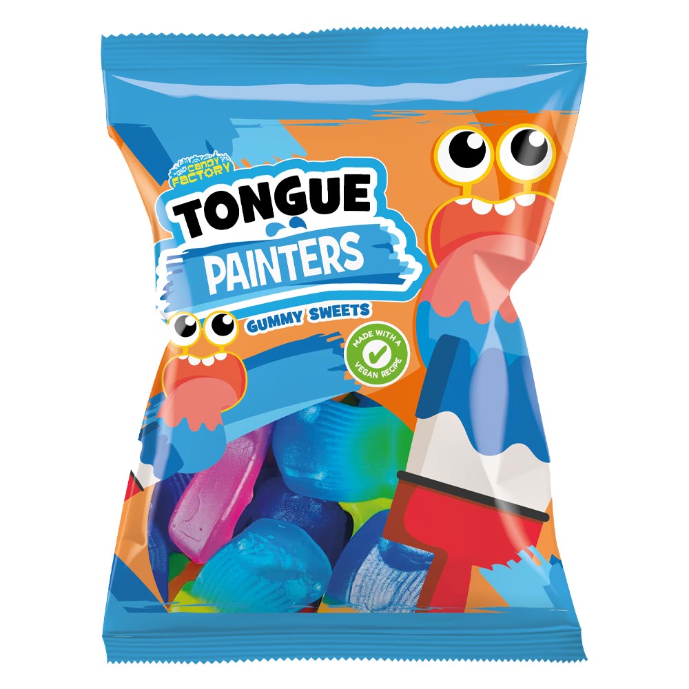 Crazy Candy Factory Tongue Painters Bag 140g - 18 x 140g Bags