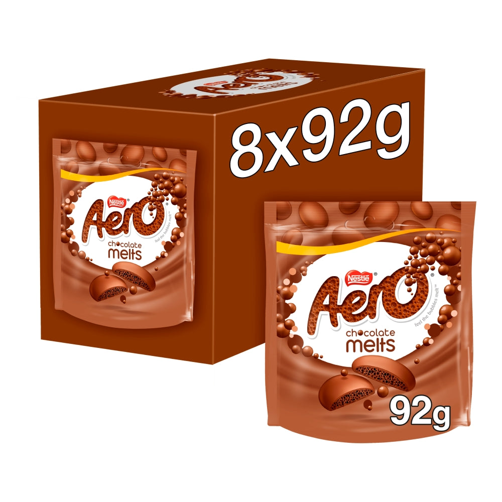 Aero Melts Milk Chocolate Sharing Bag 92g - 8 x 92g Bags